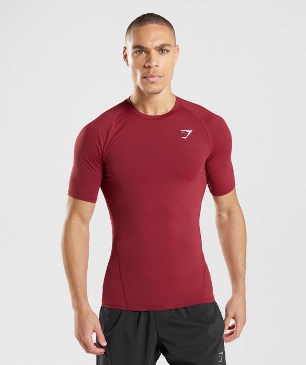 Panske Tricka Gymshark Element Baselayer Bordove | YW2835094